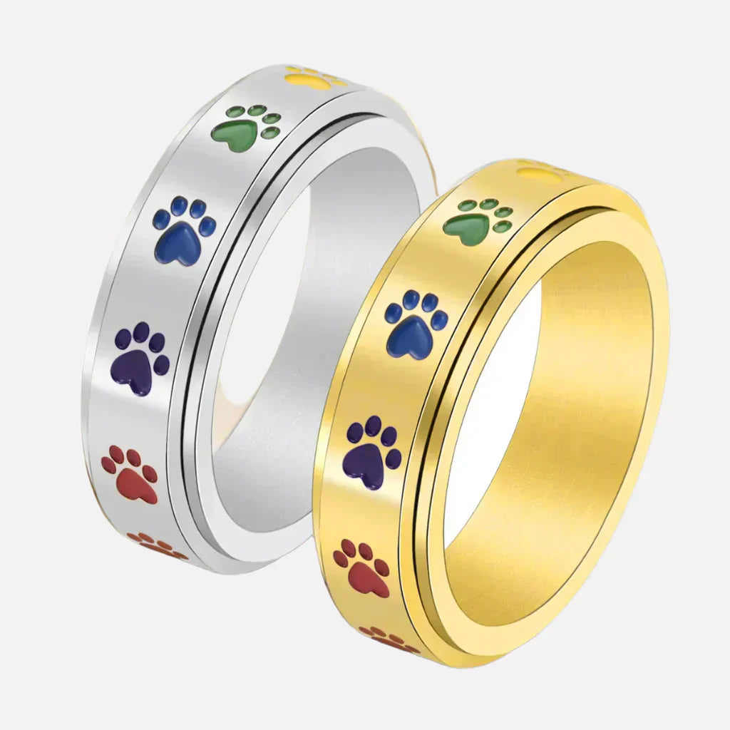 Bague Anti-Stress à Motif de Patte