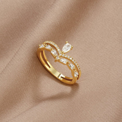Aura - Bague en cristal élégante