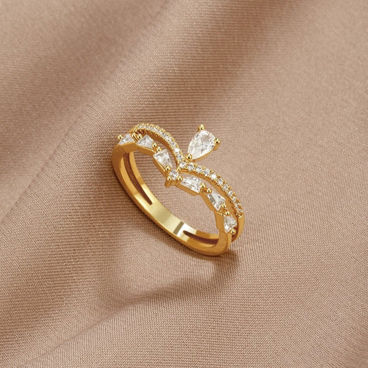 Aura - Bague en cristal élégante