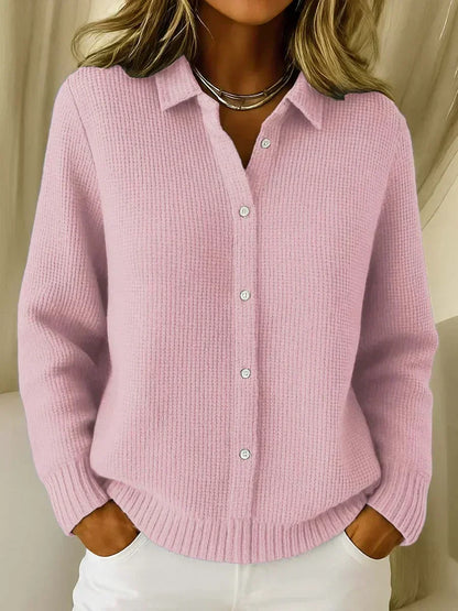 Camille™ | Textured Knit Button-Up Cardigan