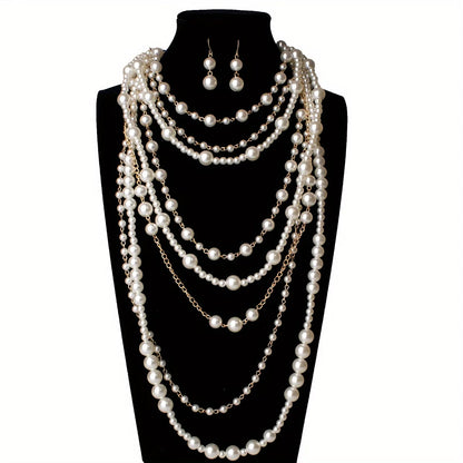 Ensemble de bijoux en perles superposées style bohème