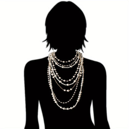 Ensemble de bijoux en perles superposées style bohème
