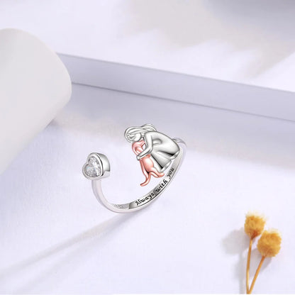 Bague ajustable – « Toujours dans mon cœur »