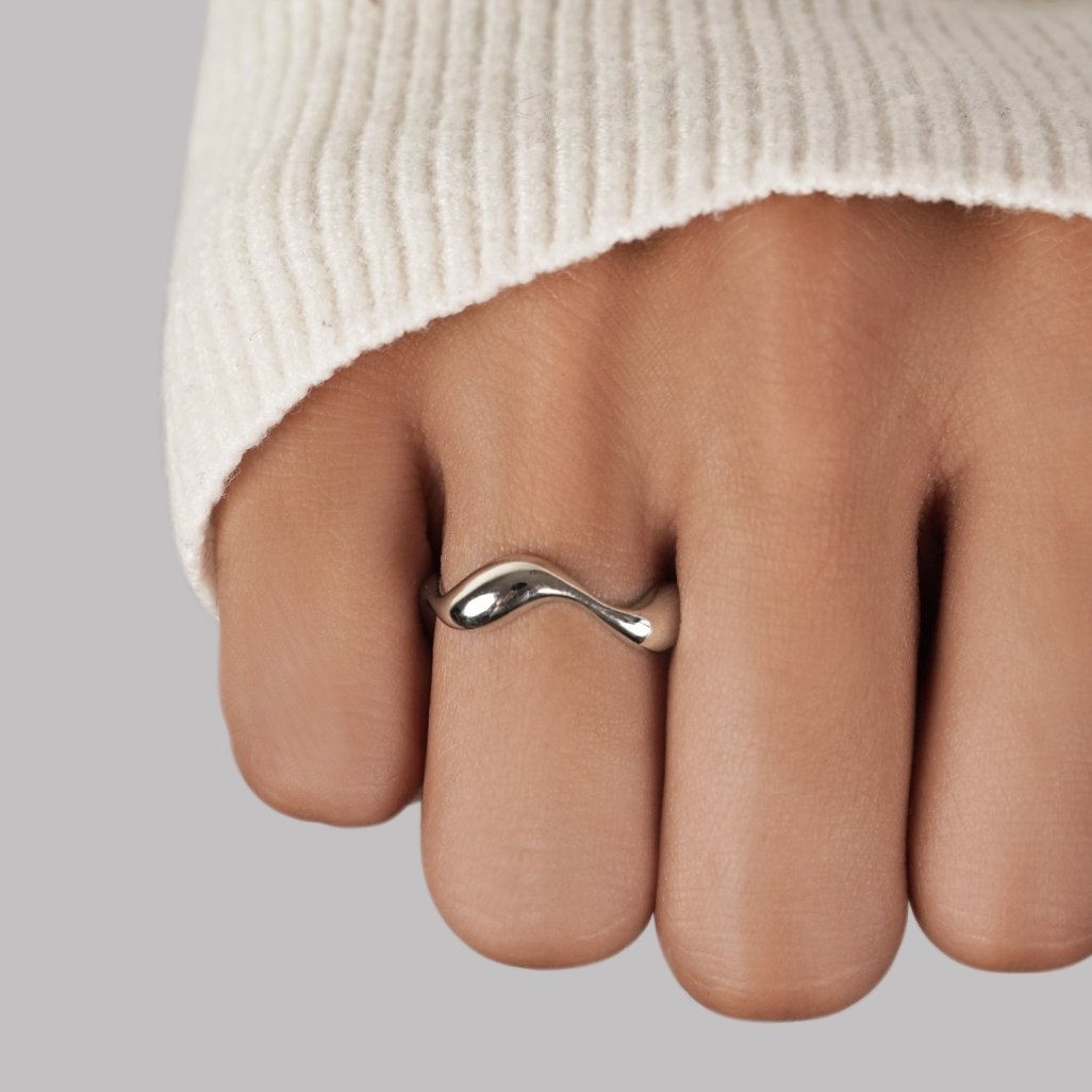 Bague vague en argent
