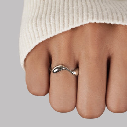 Bague vague en argent