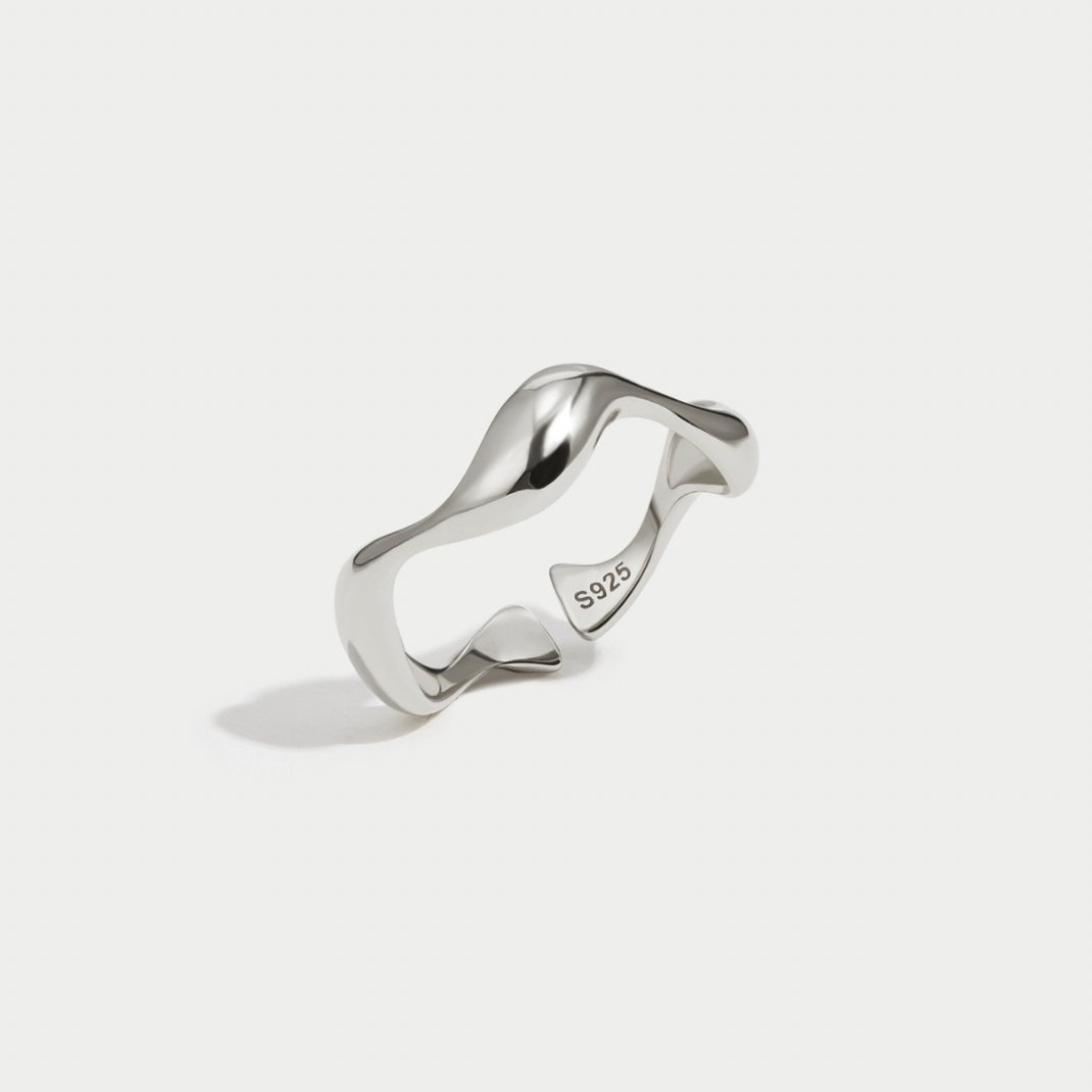 Bague vague en argent