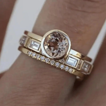 Bague en cristal en or vintage