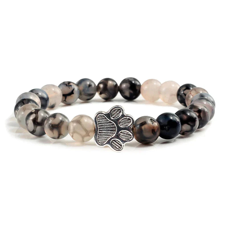 Bracelet En Perle Avec Empreintes De Pattes