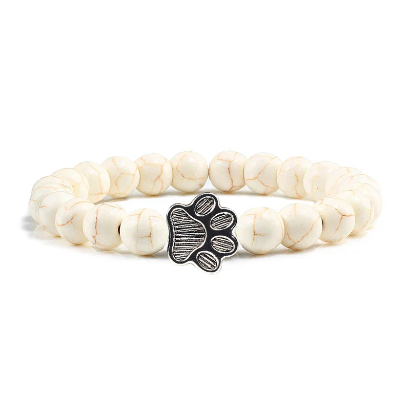 Bracelet En Perle Avec Empreintes De Pattes