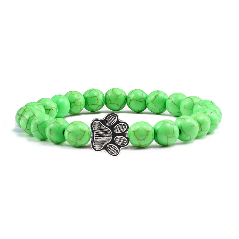 Bracelet En Perle Avec Empreintes De Pattes