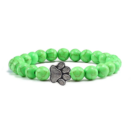 Bracelet En Perle Avec Empreintes De Pattes