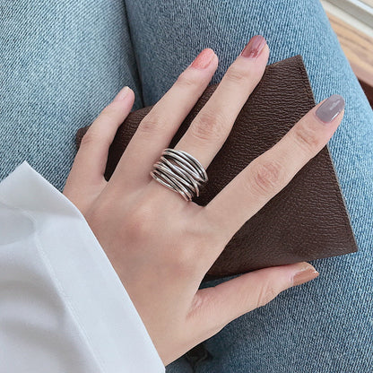 Bague en Argent 925 Sterling Superposée