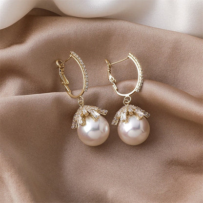 Boucles d'oreilles en perles fines et légères