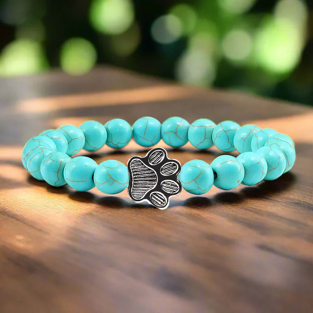 Bracelet En Perle Avec Empreintes De Pattes