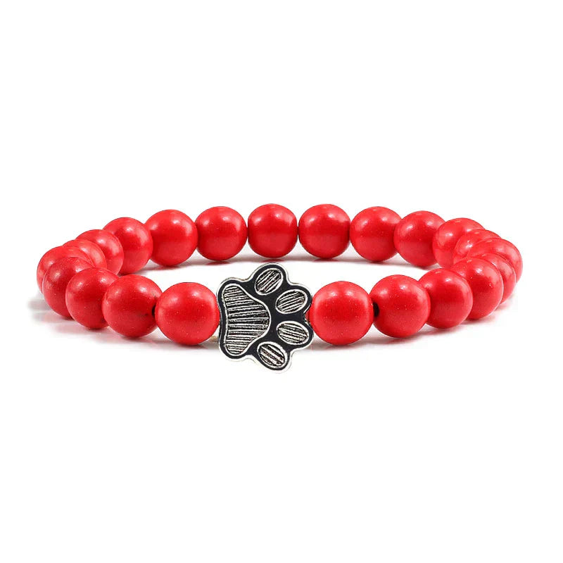 Bracelet En Perle Avec Empreintes De Pattes