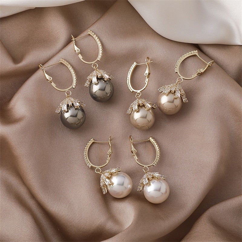 Boucles d'oreilles en perles fines et légères