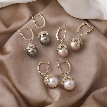 Boucles d'oreilles en perles fines et légères