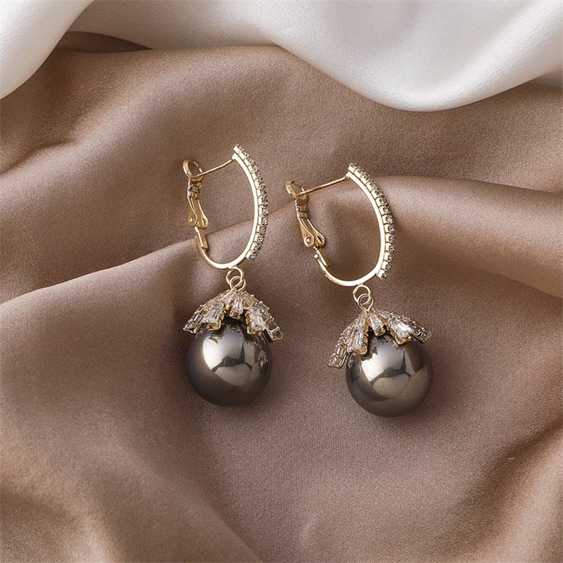 Boucles d'oreilles en perles fines et légères