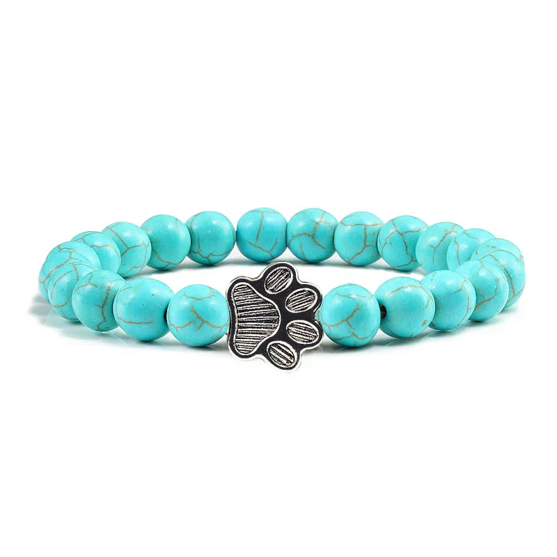 Bracelet En Perle Avec Empreintes De Pattes