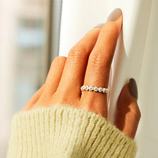 Jardin - Bague de fleurs luxueuse