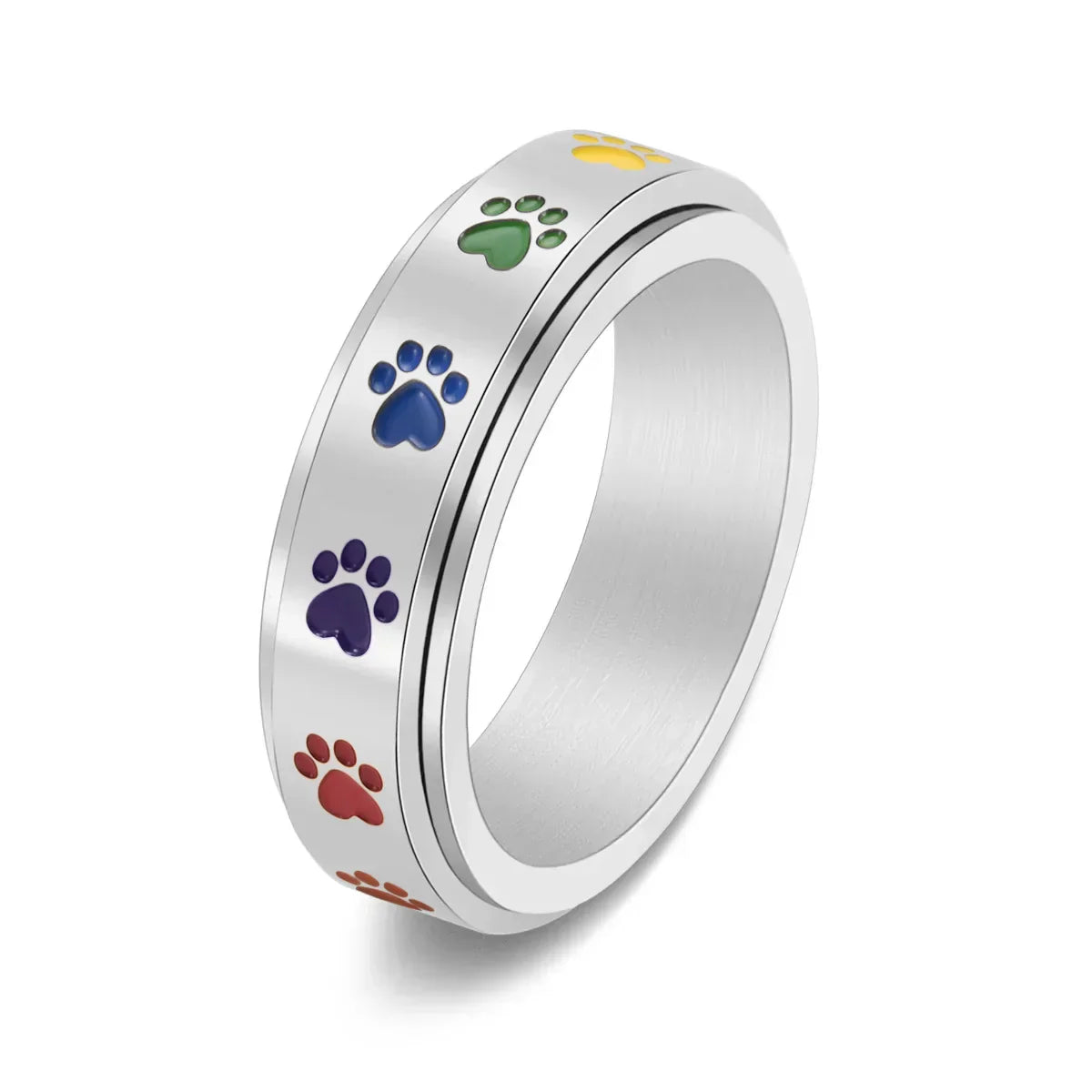 Bague Anti-Stress à Motif de Patte