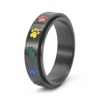 Bague Anti-Stress à Motif de Patte