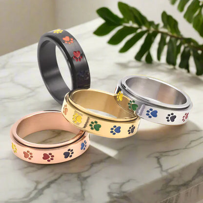 Bague Anti-Stress à Motif de Patte