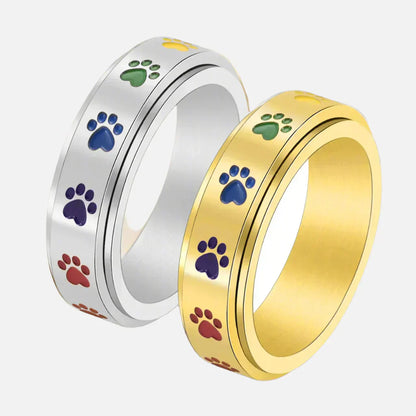 Bague Anti-Stress à Motif de Patte