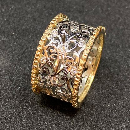 Mika - Bague en Zirkonia Vintage Efeu