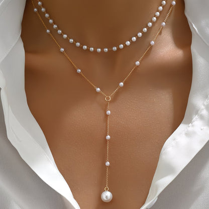 Collier de perles en rang gradué