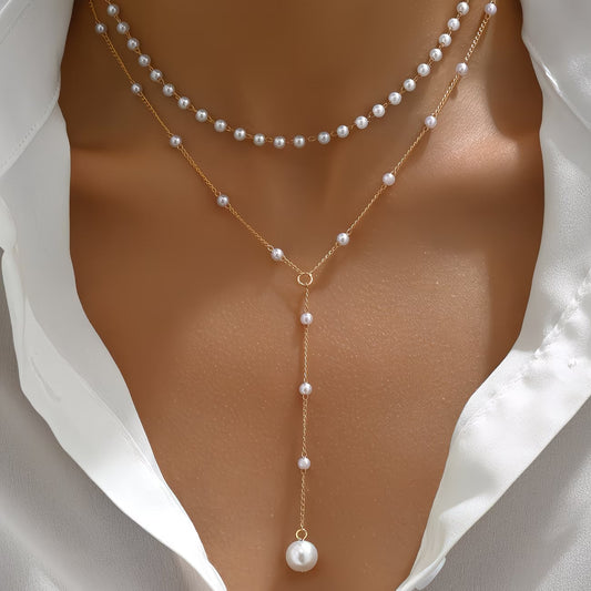Collier de perles en rang gradué