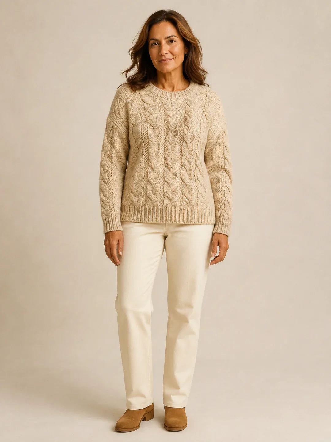 Adeline Vintage Cable Knit Sweater - Hazel & June