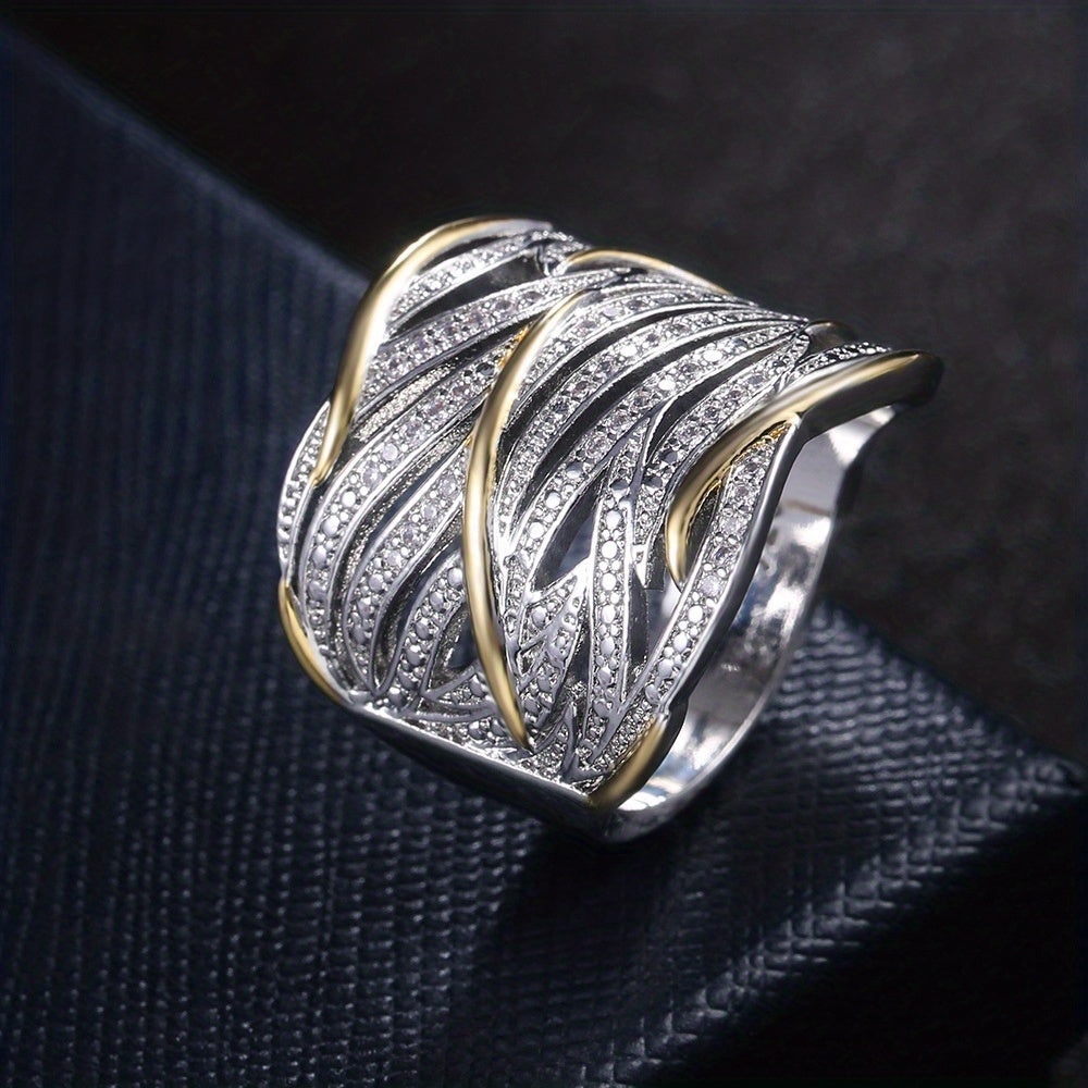 Bague torsadée élégante à plusieurs couches