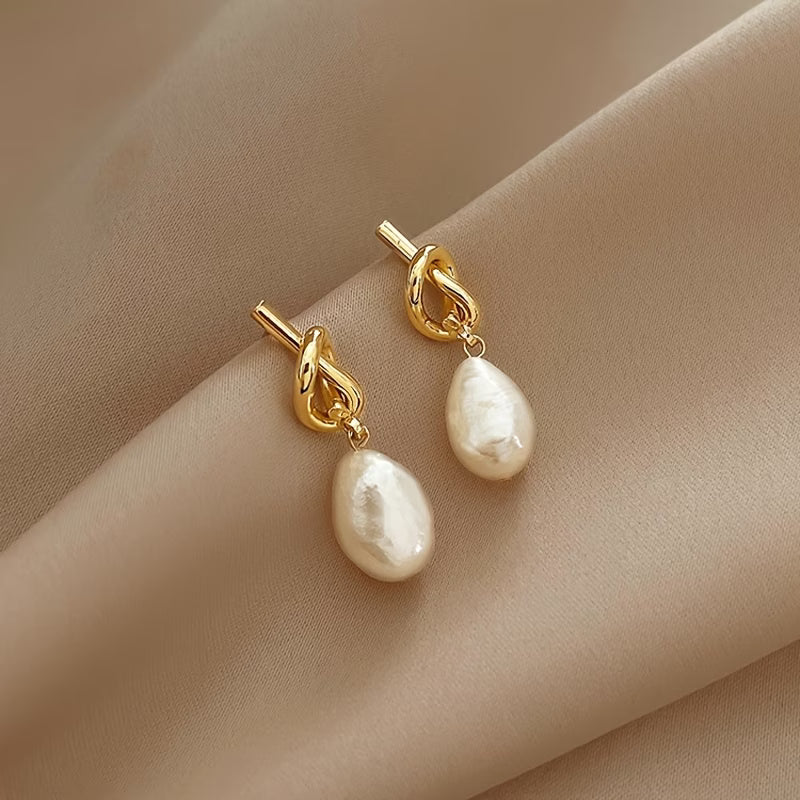 Boucles d'oreilles en perles nouées avec élégance