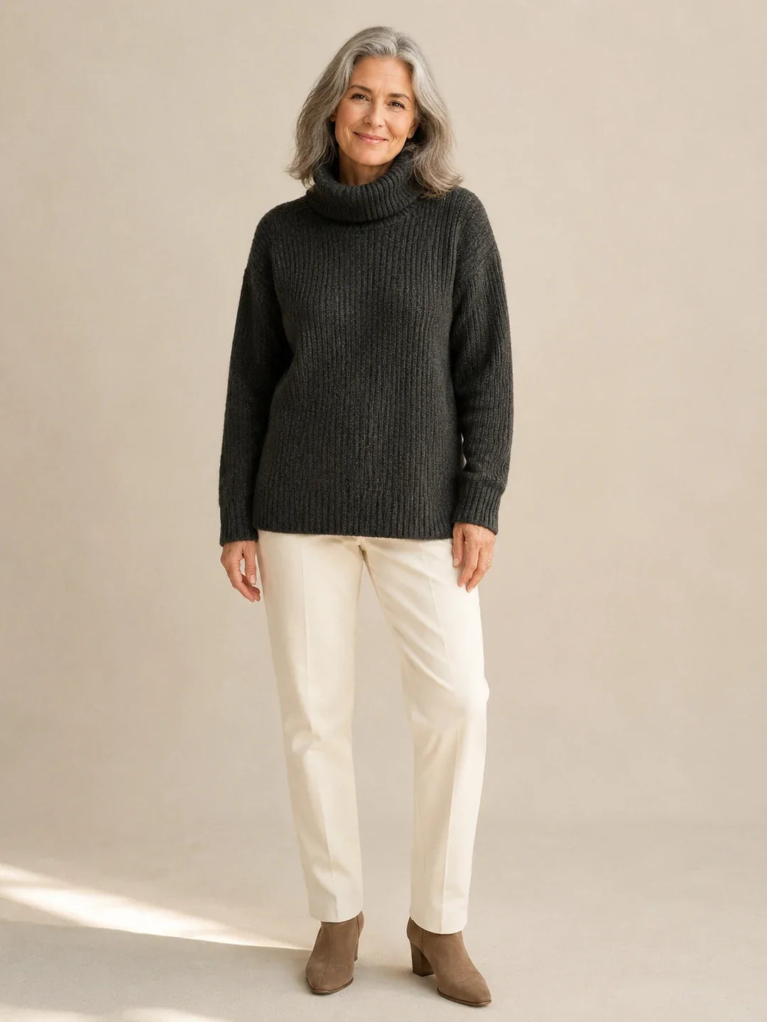 Eleanor Chunky Wool Turtleneck Sweater - Hazel & June