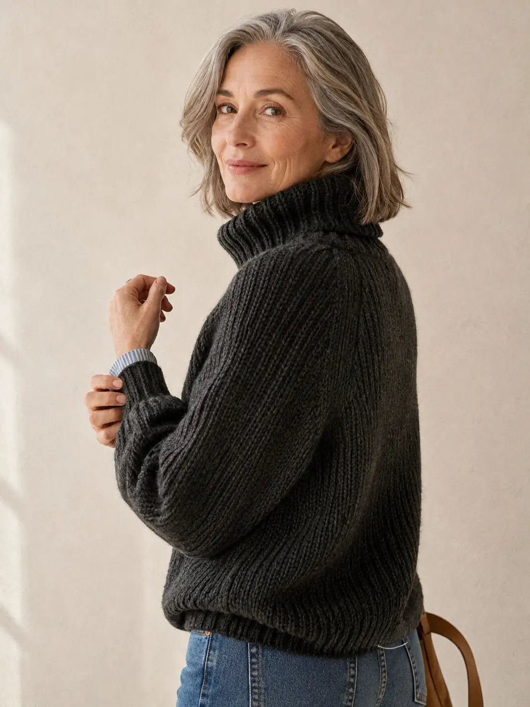 Eleanor Chunky Wool Turtleneck Sweater - Hazel & June