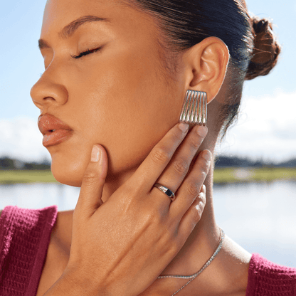 Bague Ember en Argent & Émeraude