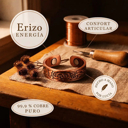 Anillo de cobre Erizo