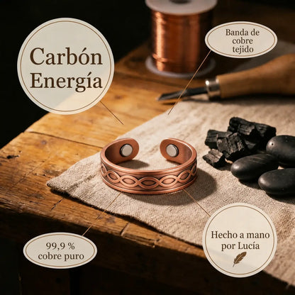 Anillo de cobre Carbón
