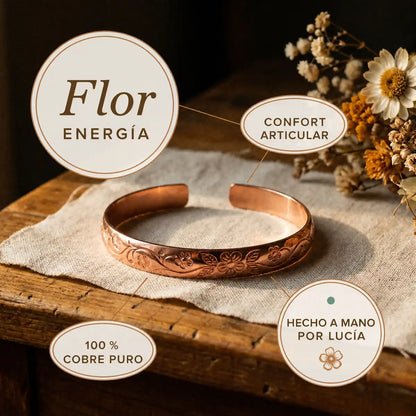 Pulsera de cobre Flor