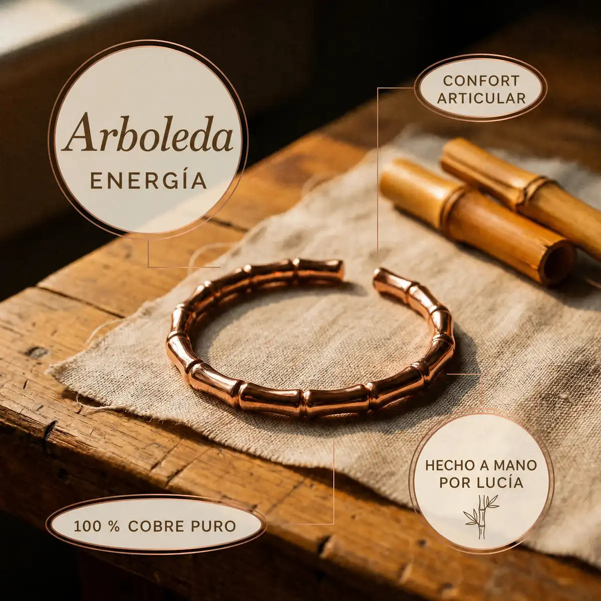 Pulsera de cobre Arboleda