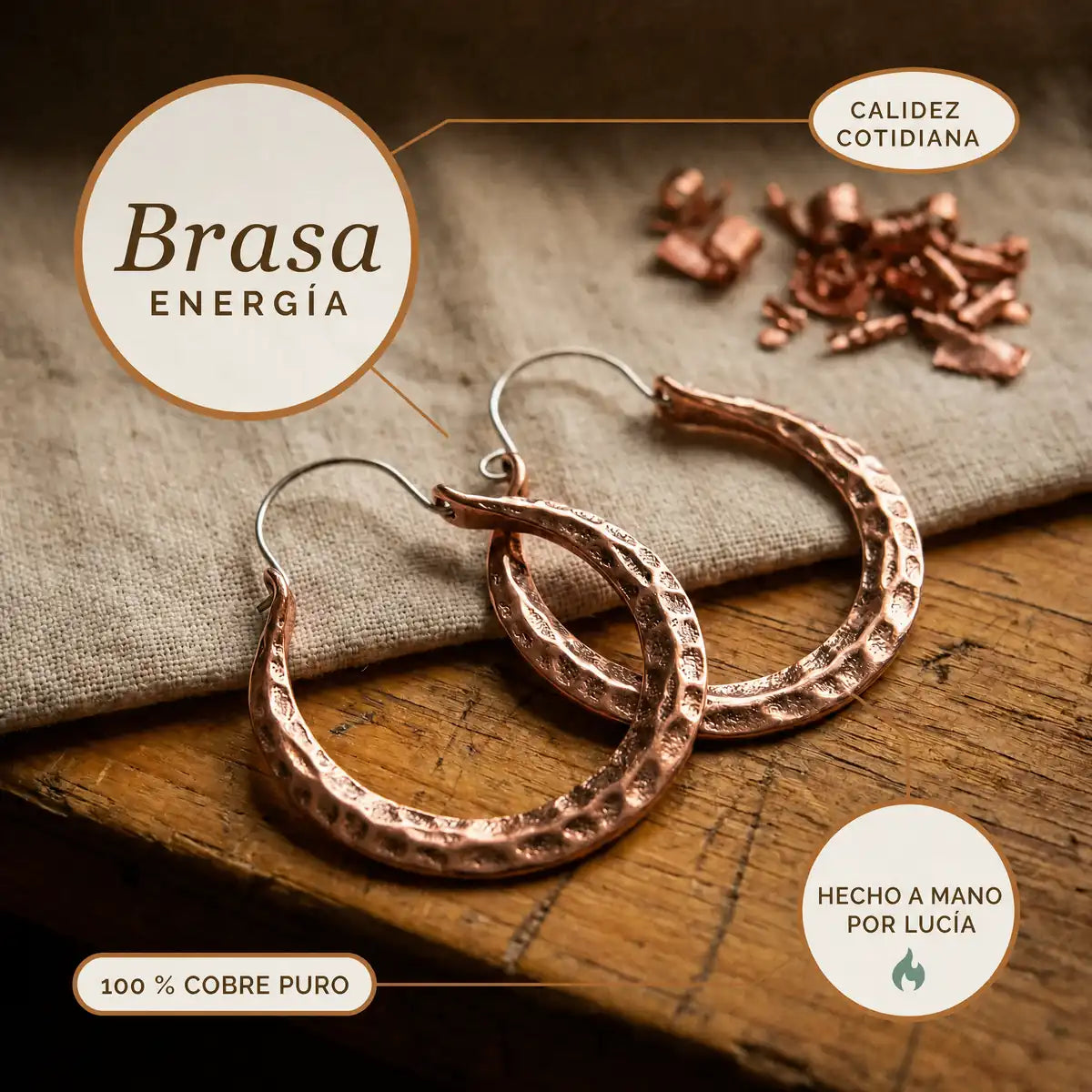 Aros de cobre Brasa
