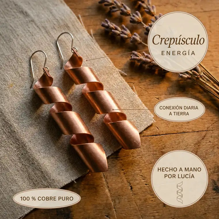 Pendientes de cobre Crepúsculo