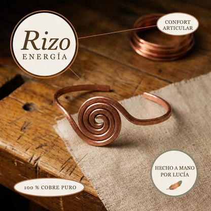 Tobillera de cobre Rizo