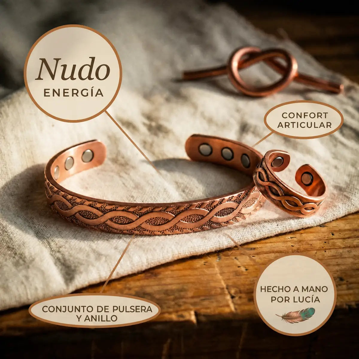 Conjunto de cobre Nudo
