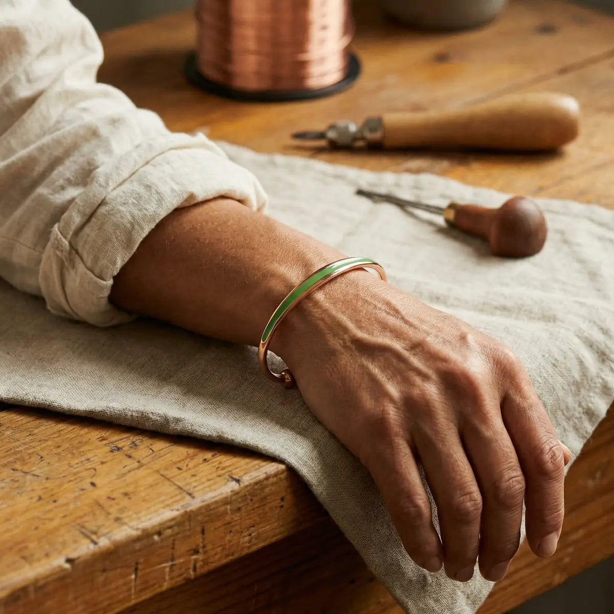 Pulsera de cobre Jade
