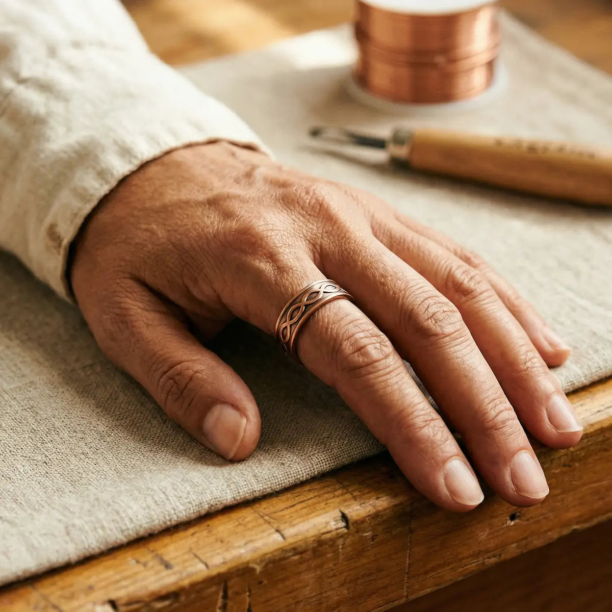 Anillo de cobre Carbón