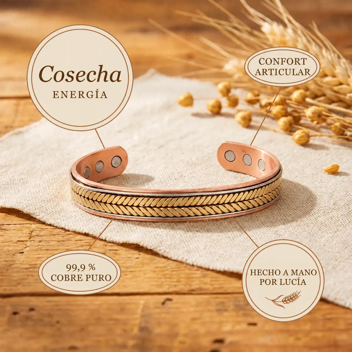 Pulsera de cobre Cosecha