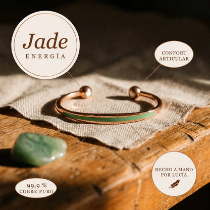 Pulsera de cobre Jade
