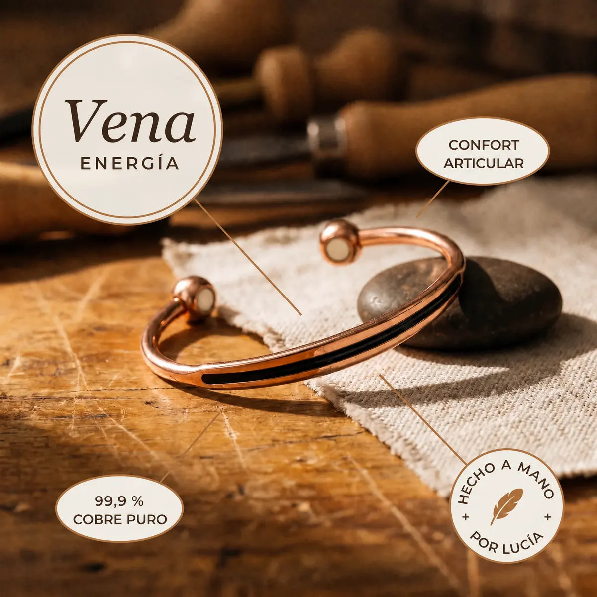 Pulsera de cobre Vena